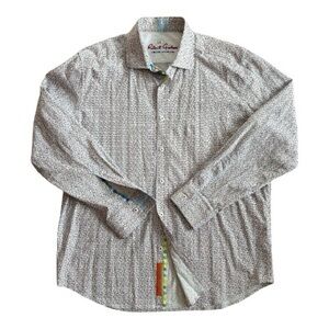 Robert Graham Modern Americana Mini Paisley Tailored Fit Button Up Shirt XL